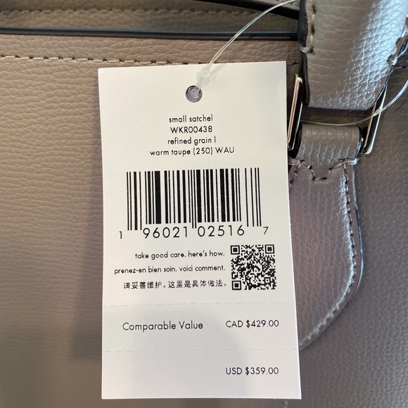 ♠️Kate Spade Darcy Small Satchel Warm Taupe NWT - Picture 4 of 5